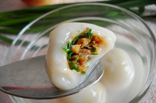 韭菜香菇鲜肉汤圆