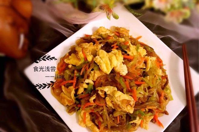 包菜炒粉条