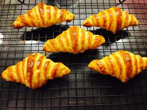 发酵至2倍大，再次刷蛋液，烤箱180度烤5分钟后。将烤盘取出转一下盘。再170度10分钟。具体温度感觉自己烤箱调节。观察表面上色，表面呈现焦糖色即可。