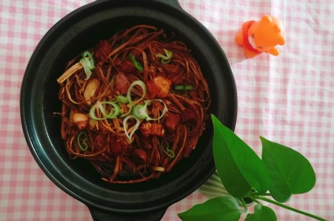 笋干烧肉—手指笋版