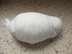 面粉加水加酵母活成发面团