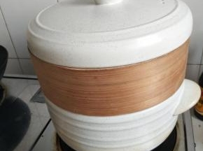 加盖大火蒸二十五分钟