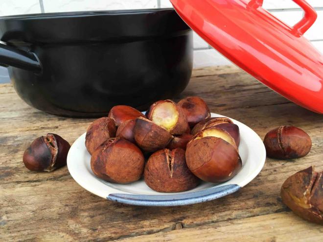 砂锅烤板栗