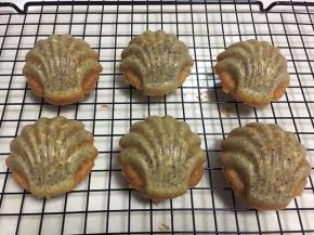 出炉倒扣模具，轻轻一磕玛德琳就掉出来了