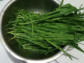 韭菜择洗净控水。