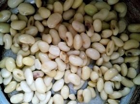 将浸泡好的黄豆放入高压锅
