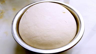 面团发酵完成。