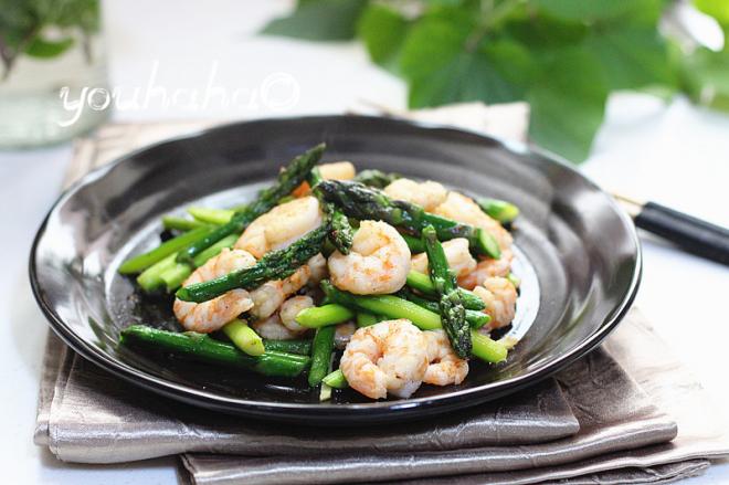 芦笋炒虾仁