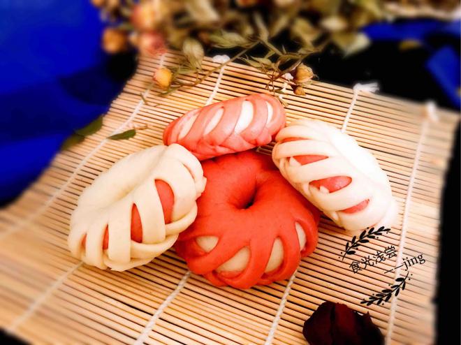花样面食之花环双色馒头
