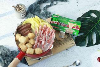 放炉子上边加热边吃