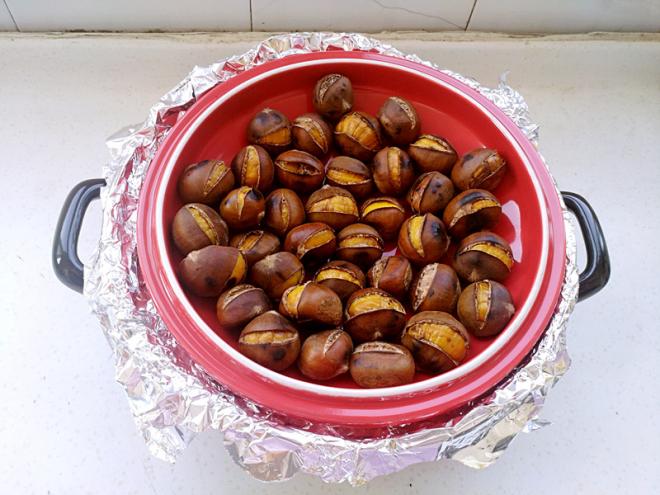 砂锅烤板栗