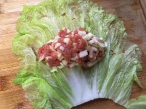 放上肉馅