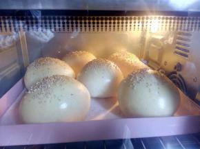 放入预热好的烤箱上下火180度，中层，20分钟左右，烤箱脾气不同请根据自己的烤箱温度调整时间，上色后盖锡纸。