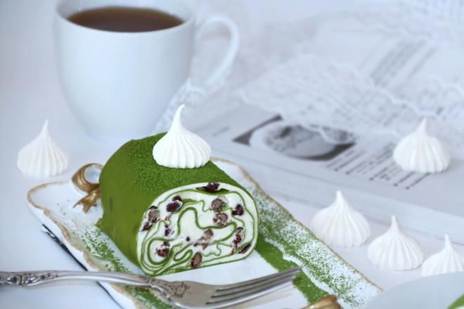 网红抹茶毛巾卷