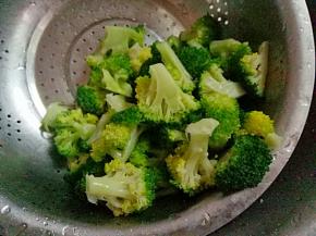 西兰花焯水焯备用