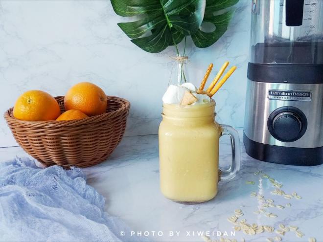 黄桃燕麦思慕雪