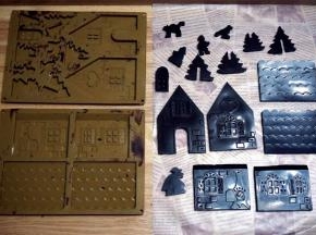 将全部零部件脱模并摆放好，准备组装。