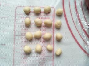 醒发的时候将原味面团分16等份，醒15分钟