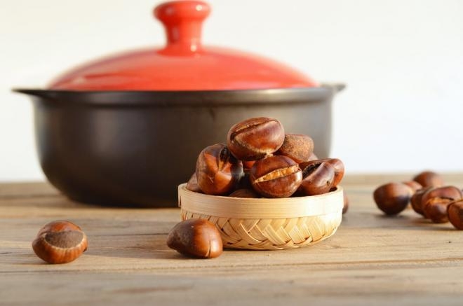 砂锅烤板栗