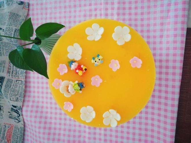 黄桃酸奶慕斯蛋糕