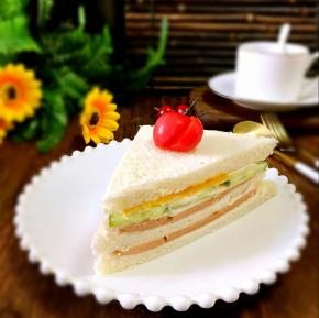 斜着对半切开即可