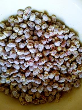 拌至粒粒分明的状态