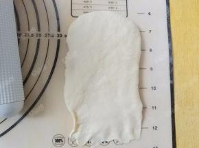 翻面，末端压薄