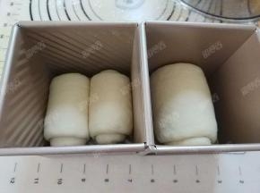 同一方向放入土司盒