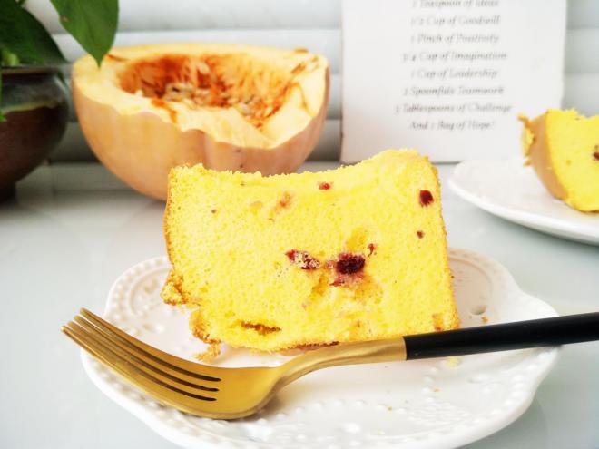 南瓜蔓越莓戚风