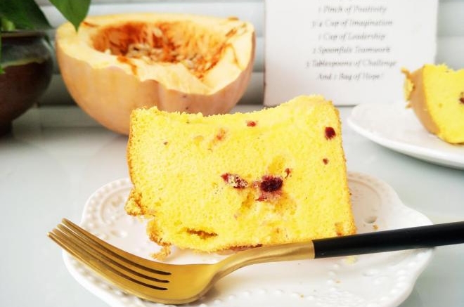 南瓜蔓越莓戚风