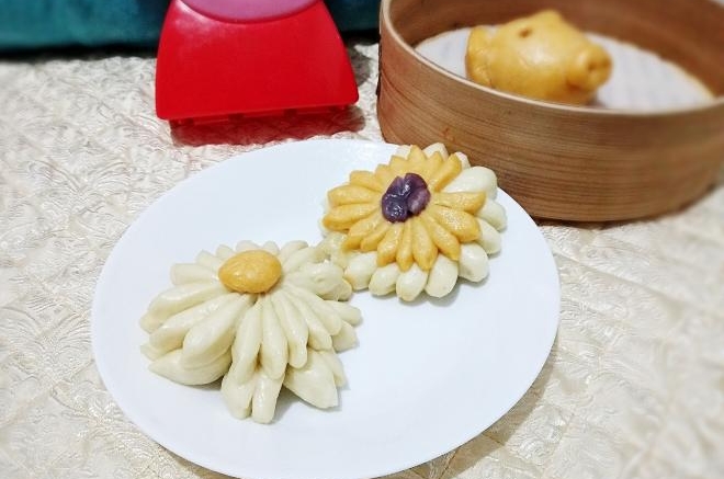菊花馒头