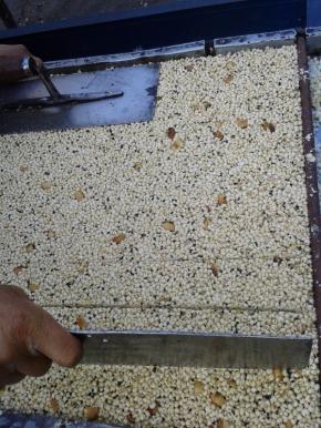 稍稍冷却一下就可以切块了