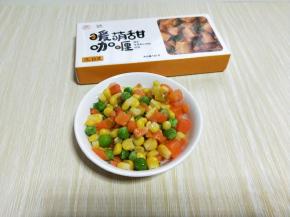 豌豆，玉米，胡萝卜。