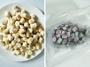 番薯圆
吃不完的撒一些木薯粉防粘，装袋放入冰箱冷冻