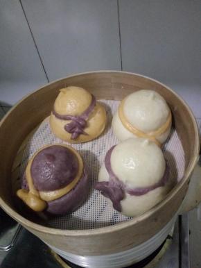 加盖大火蒸二十分钟