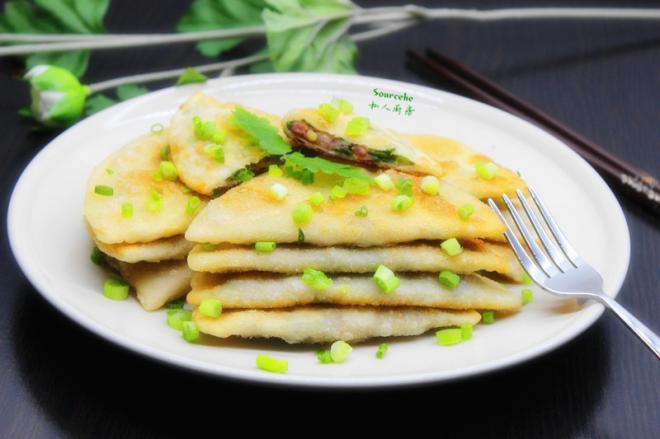 鲜肉香葱煎饼