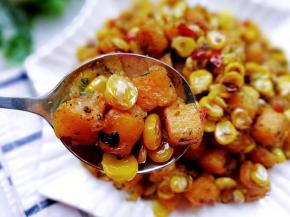 成品！香酥美味的椒盐红薯玉米粒！