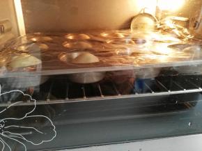 做好后放烤箱进行二次发酵