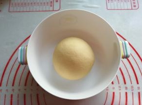 揉好的面团放入碗中盖保鲜膜发酵；