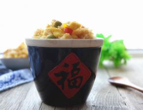 很香的酱油炒饭就做好了