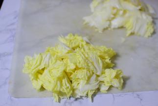 白菜叶和白菜帮分开放