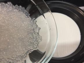 冰糖化后加入西米