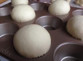 白色面包坯已经发酵好了