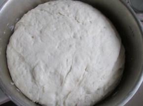 酵母粉和水搅拌匀，加入面粉和成面团，静置发酵。