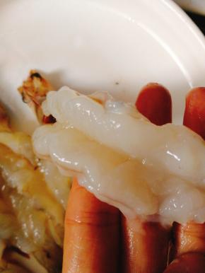 剪刀开大些，黄虾相对肉会肥些