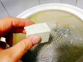 放入白鲫鱼汤里