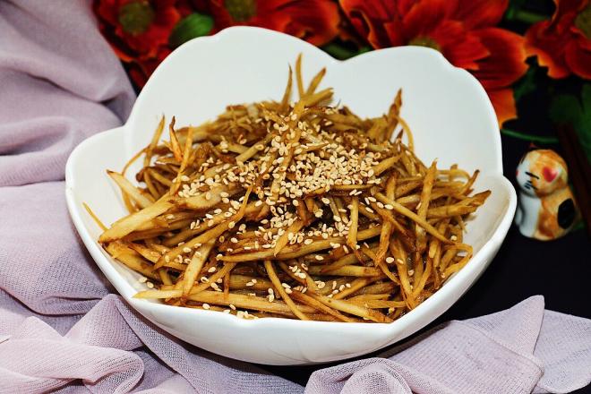 香炒牛蒡丝