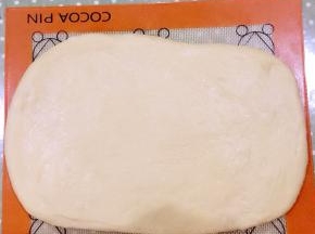排气，将面团擀成28*20厘米的长方形面饼。