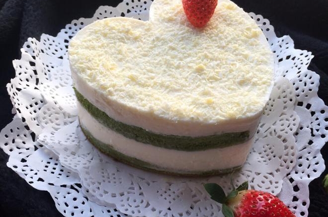 抹茶奶酪慕斯蛋糕（上）