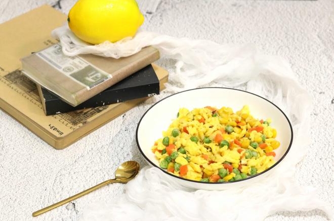 蔬菜豆炒蛋花